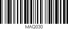 Código de barras (EAN, GTIN, SKU, ISBN): 'MAQ030'