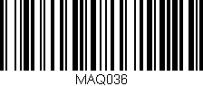 Código de barras (EAN, GTIN, SKU, ISBN): 'MAQ036'