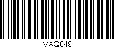 Código de barras (EAN, GTIN, SKU, ISBN): 'MAQ049'