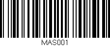 Código de barras (EAN, GTIN, SKU, ISBN): 'MAS001'