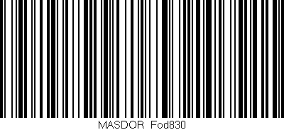 Código de barras (EAN, GTIN, SKU, ISBN): 'MASDOR_Fod830'