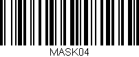 Código de barras (EAN, GTIN, SKU, ISBN): 'MASK04'