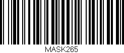 Código de barras (EAN, GTIN, SKU, ISBN): 'MASK265'