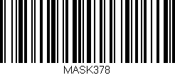 Código de barras (EAN, GTIN, SKU, ISBN): 'MASK378'
