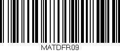Código de barras (EAN, GTIN, SKU, ISBN): 'MATDFR09'
