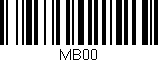 Código de barras (EAN, GTIN, SKU, ISBN): 'MB00'