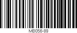 Código de barras (EAN, GTIN, SKU, ISBN): 'MB056-89'