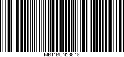 Código de barras (EAN, GTIN, SKU, ISBN): 'MB11BUN238.18'