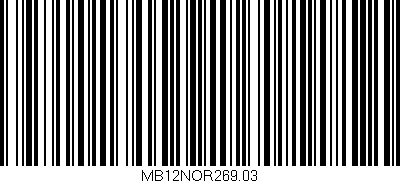 Código de barras (EAN, GTIN, SKU, ISBN): 'MB12NOR269.03'