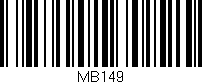 Código de barras (EAN, GTIN, SKU, ISBN): 'MB149'