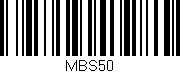 Código de barras (EAN, GTIN, SKU, ISBN): 'MBS50'