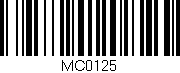 Código de barras (EAN, GTIN, SKU, ISBN): 'MC0125'