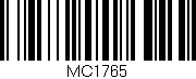 Código de barras (EAN, GTIN, SKU, ISBN): 'MC1765'