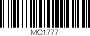 Código de barras (EAN, GTIN, SKU, ISBN): 'MC1777'