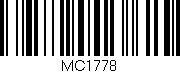 Código de barras (EAN, GTIN, SKU, ISBN): 'MC1778'