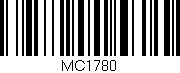 Código de barras (EAN, GTIN, SKU, ISBN): 'MC1780'