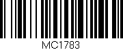Código de barras (EAN, GTIN, SKU, ISBN): 'MC1783'