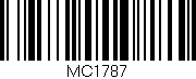 Código de barras (EAN, GTIN, SKU, ISBN): 'MC1787'
