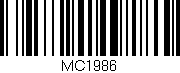 Código de barras (EAN, GTIN, SKU, ISBN): 'MC1986'