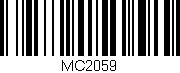 Código de barras (EAN, GTIN, SKU, ISBN): 'MC2059'
