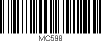 Código de barras (EAN, GTIN, SKU, ISBN): 'MC598'