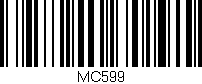 Código de barras (EAN, GTIN, SKU, ISBN): 'MC599'