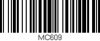 Código de barras (EAN, GTIN, SKU, ISBN): 'MC609'