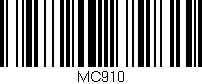 Código de barras (EAN, GTIN, SKU, ISBN): 'MC910'