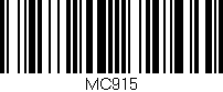 Código de barras (EAN, GTIN, SKU, ISBN): 'MC915'