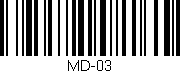 Código de barras (EAN, GTIN, SKU, ISBN): 'MD-03'