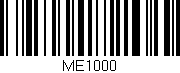 Código de barras (EAN, GTIN, SKU, ISBN): 'ME1000'