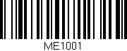 Código de barras (EAN, GTIN, SKU, ISBN): 'ME1001'