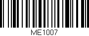 Código de barras (EAN, GTIN, SKU, ISBN): 'ME1007'