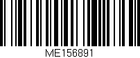 Código de barras (EAN, GTIN, SKU, ISBN): 'ME156891'