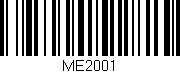 Código de barras (EAN, GTIN, SKU, ISBN): 'ME2001'