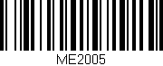 Código de barras (EAN, GTIN, SKU, ISBN): 'ME2005'
