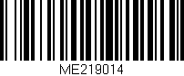 Código de barras (EAN, GTIN, SKU, ISBN): 'ME219014'