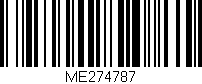 Código de barras (EAN, GTIN, SKU, ISBN): 'ME274787'