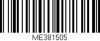 Código de barras (EAN, GTIN, SKU, ISBN): 'ME381505'
