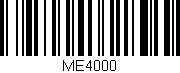 Código de barras (EAN, GTIN, SKU, ISBN): 'ME4000'