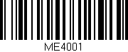 Código de barras (EAN, GTIN, SKU, ISBN): 'ME4001'