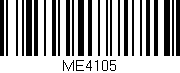 Código de barras (EAN, GTIN, SKU, ISBN): 'ME4105'