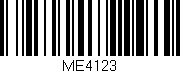 Código de barras (EAN, GTIN, SKU, ISBN): 'ME4123'