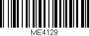 Código de barras (EAN, GTIN, SKU, ISBN): 'ME4129'