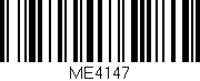 Código de barras (EAN, GTIN, SKU, ISBN): 'ME4147'