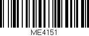 Código de barras (EAN, GTIN, SKU, ISBN): 'ME4151'