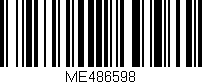 Código de barras (EAN, GTIN, SKU, ISBN): 'ME486598'