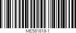 Código de barras (EAN, GTIN, SKU, ISBN): 'ME581819-1'