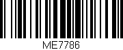 Código de barras (EAN, GTIN, SKU, ISBN): 'ME7786'