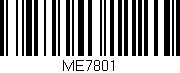 Código de barras (EAN, GTIN, SKU, ISBN): 'ME7801'